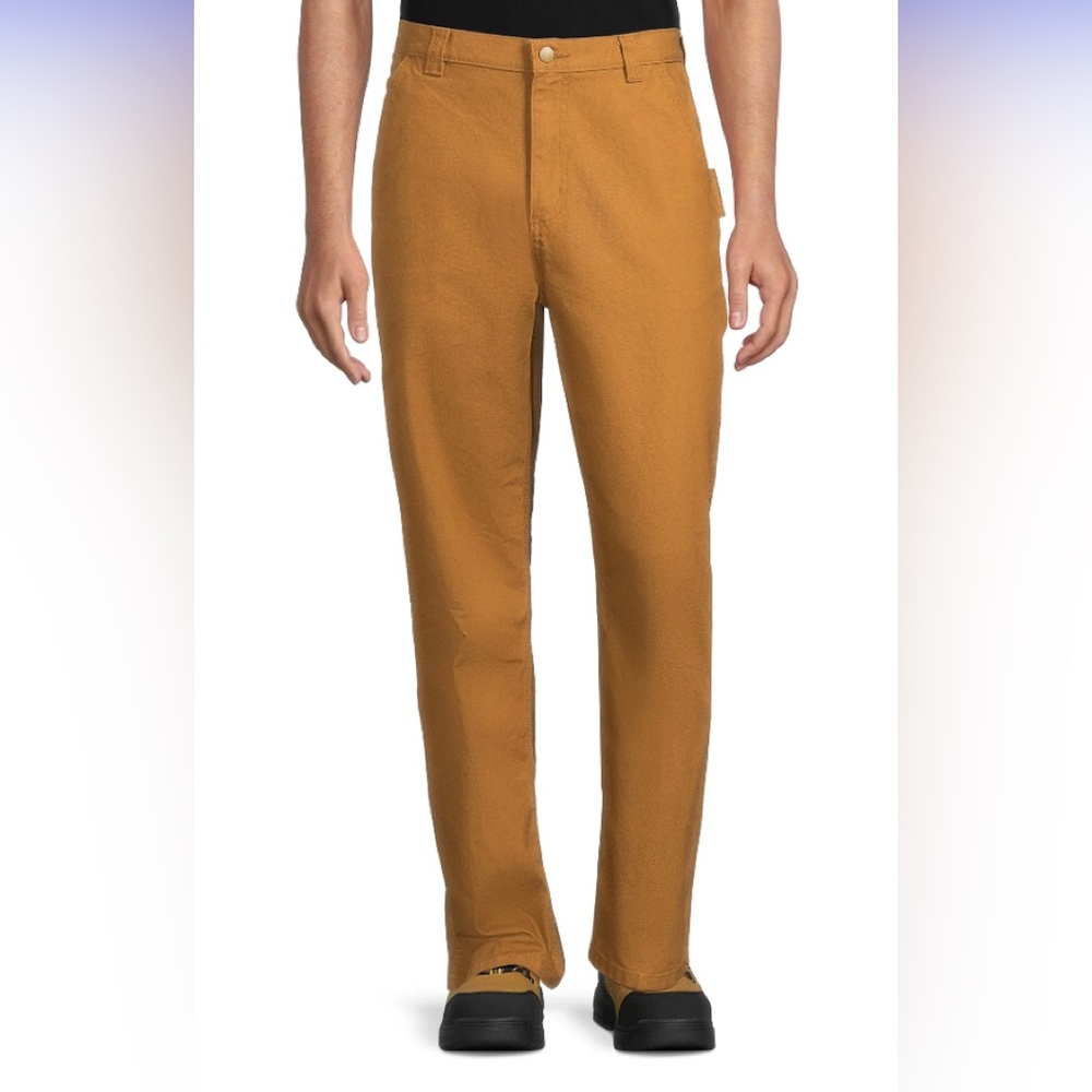 BRAHMA Mens Carpenter Work Pants Size 34x34 Tan 99% Cotton 1% Spandex New